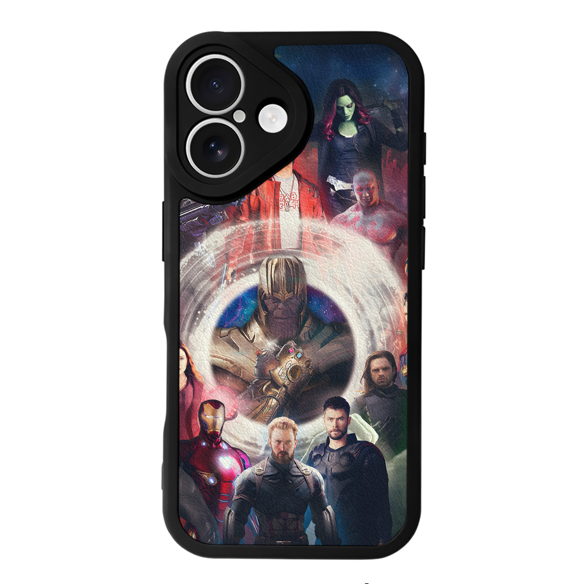 （画像用） アベンジャーズ The Avengers 【iPhone 16シリーズ対応】シリコンスマホケース（レザー調） 材質：シリコン